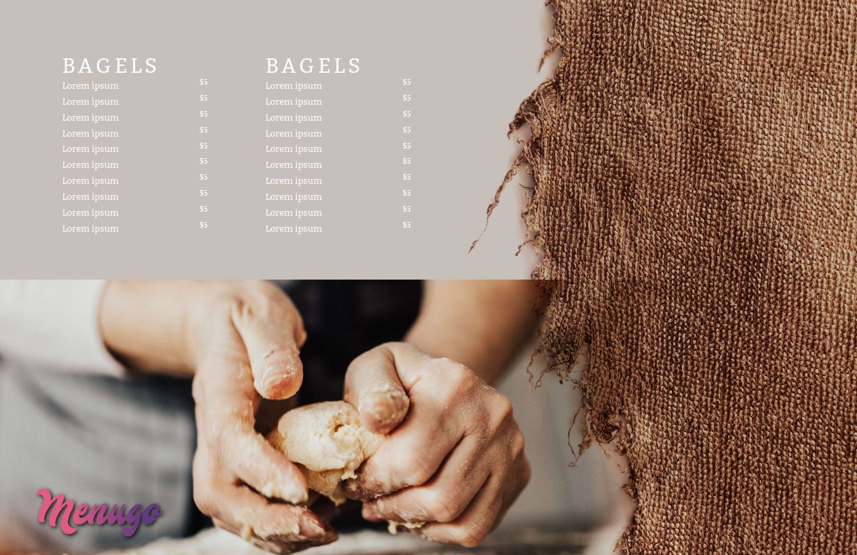 Menugo - Rustic Bakery Menu Template