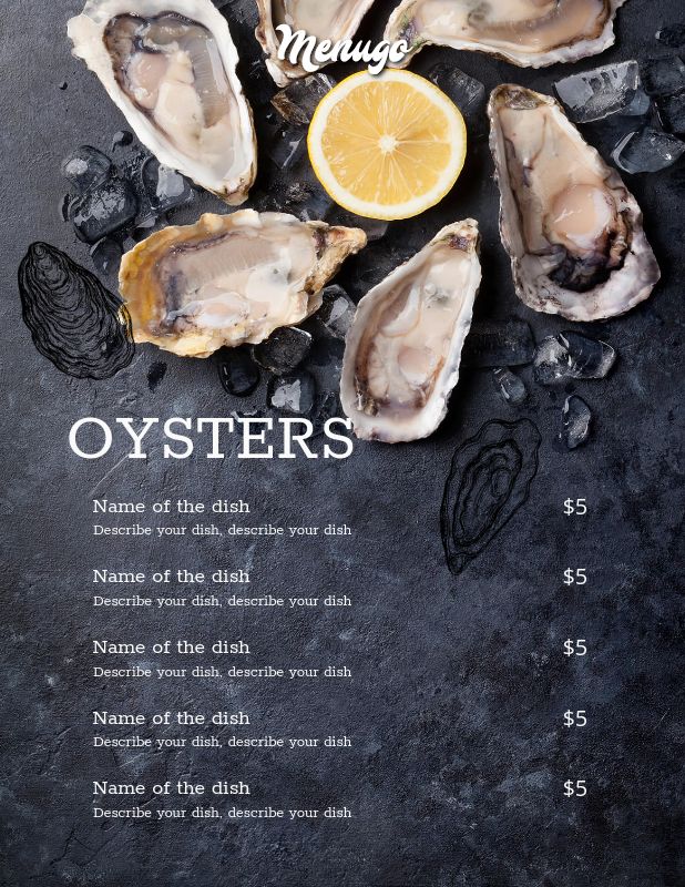 Menugo - Oyster Menu Theme